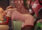 [CROOVE] D.va receives a chrismas present by Lucio