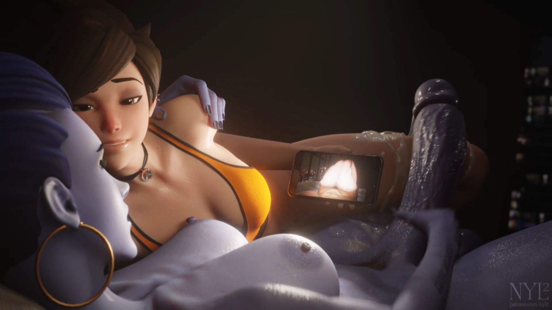 [Nyl] [FUTA] Tracer & Widowmaker Movie Night Porn